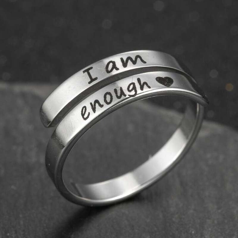 Retro Stainless Steel English Double Ring